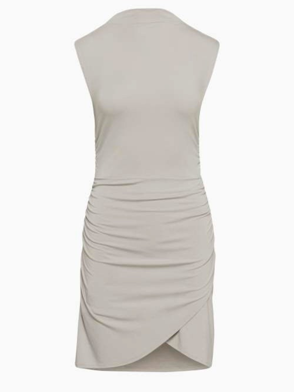 Wilfred Boulevard Dress Sleeveless Ruched Wrap-Front Mini Dress - Ashen